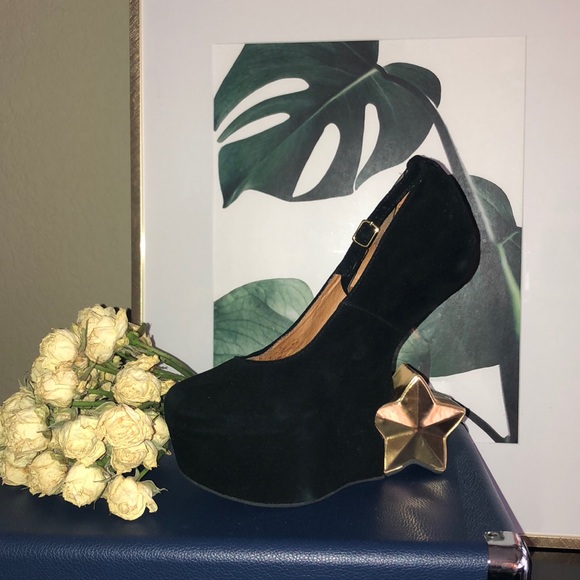 Stylish, Unique sexy leather star wedge - Picture 4 of 7